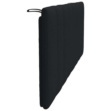 Hoofdbordkussen "Hanko" 120 cm stof zwart 5