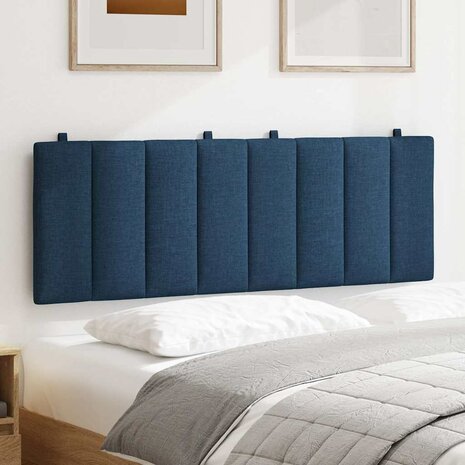 Hoofdbordkussen "Hanko" 120 cm stof blauw 3