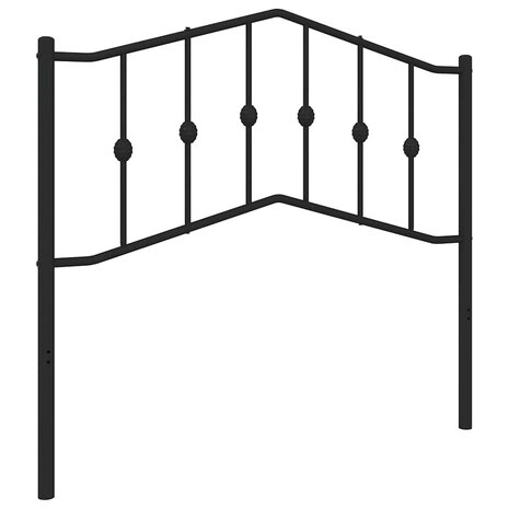 Hoofdbord 100 cm metaal zwart 2