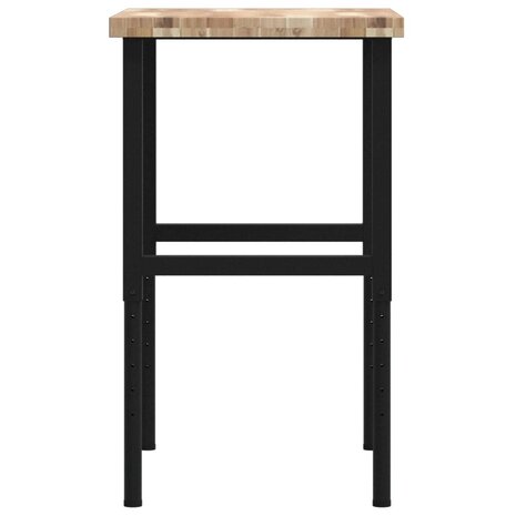 Werkbank rechthoekig 80x60x(73-99,5) cm massief acaciahout 6