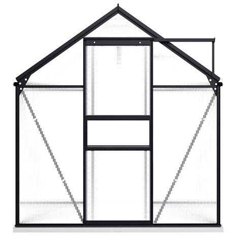 Tuinkas met basisframe 3,61 m³ aluminium antracietkleurig 3