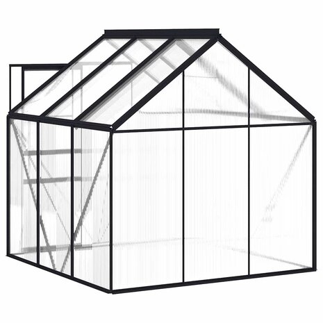 Tuinkas met basisframe 3,61 m³ aluminium antracietkleurig 6