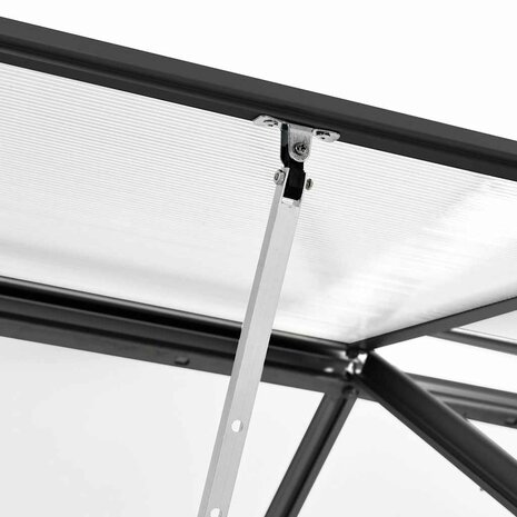 Tuinkas met basisframe 3,61 m³ aluminium antracietkleurig 7