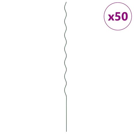 Spiraalvormige plantensteunen 50 pcs Groen 170 cm 3