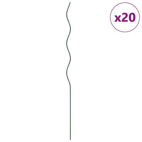 Spiraalvormige plantensteunen 20 pcs Groen 110 cm 3