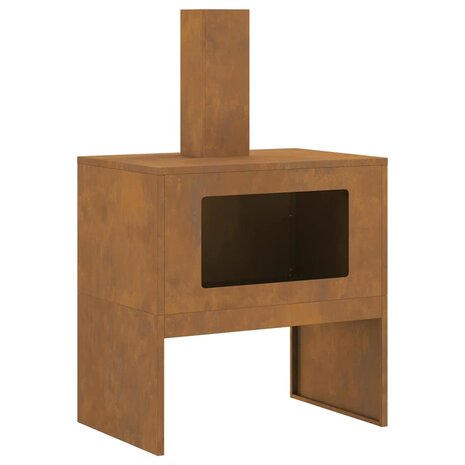 Vuurkorf Bruin 60 x 40 x 96 cm Cortenstaal 2