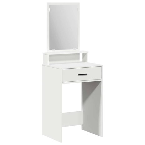 Kaptafel met lade met plank Wit 50 x 41 x 140 cm Bewerkt hout 2