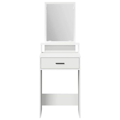 Kaptafel met lade met plank Wit 50 x 41 x 140 cm Bewerkt hout 6