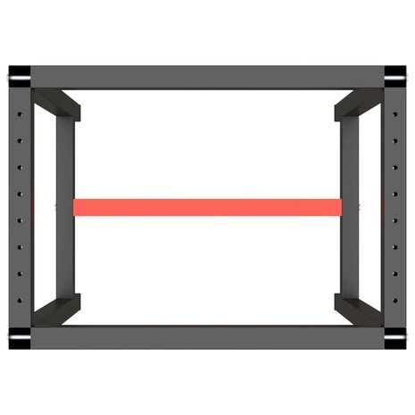 Werkbankframe 70x50x79 cm metaal matzwart en matrood  5