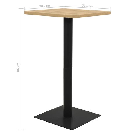 Bistrotafel 78,5x78,5x107 cm eikenkleurig 5