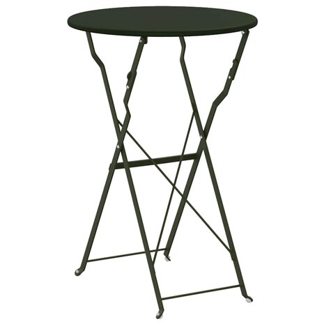 Bistrotafel Donkergroen Ø50x71 cm Poedercoating staal 6