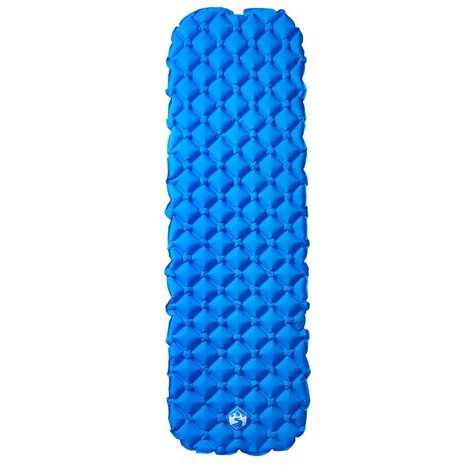 Kampeermatras opblaasbaar 190x58x6 cm 1-persoons blauw 2