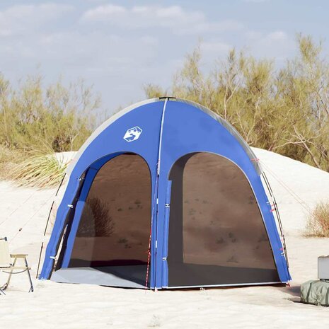 Zwembad Tent met dak azuurblauw 366 x 305 x 231 cm Polyester 1