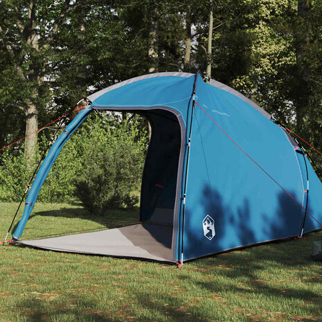 Tent met dak Blauw 370 x 230 x 185 cm Polyester en glasvezel 4