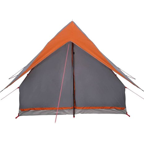 Tenten met dak Grijs en oranje 220 x 233 x 184 cm Polyester 5