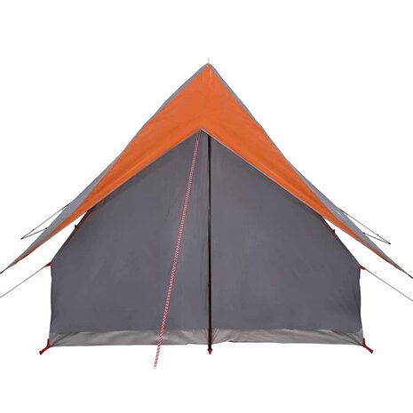 Tenten met dak Grijs en oranje 220 x 233 x 184 cm Polyester 7