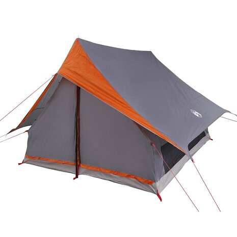 Tenten met dak Grijs en oranje 256 x 266 x 185 cm Polyester 2