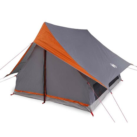 Tenten met dak Grijs en oranje 256 x 266 x 185 cm Polyester 3