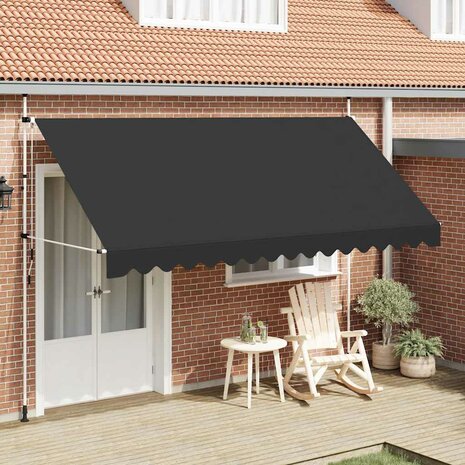 Luifel handmatig uittrekbaar 400 cm antraciet 2