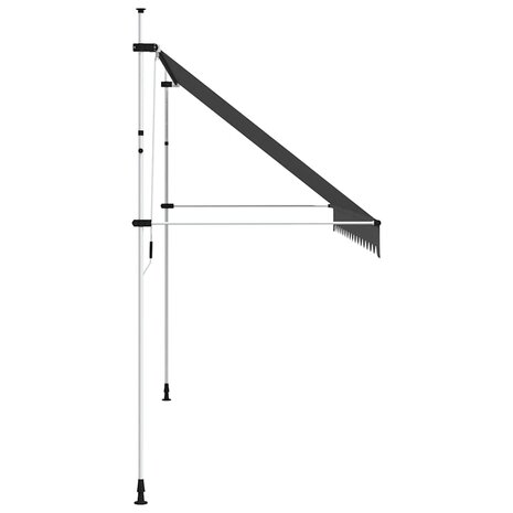 Luifel handmatig uittrekbaar 400 cm antraciet 4