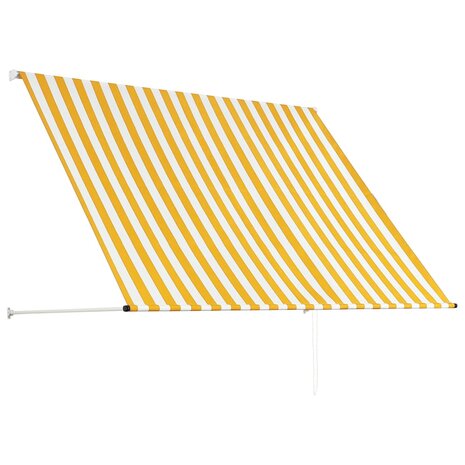 Luifel uittrekbaar 200x150 cm geel en wit 4
