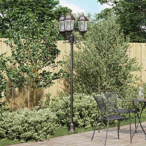 Tuin Lantaarnpaal Brons Aluminium en Glas 1