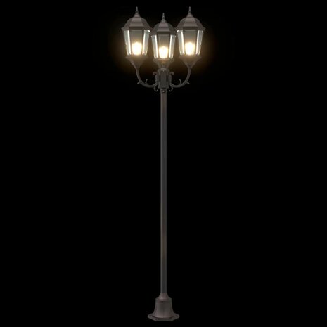 Tuin Lantaarnpaal Brons Aluminium en Glas 7