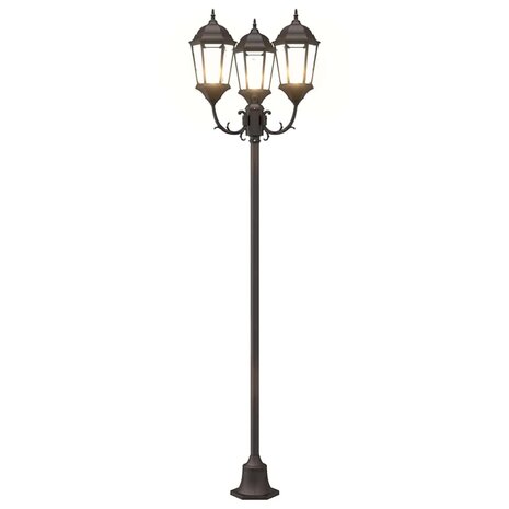 Tuin Lantaarnpaal Brons Aluminium en Glas 8