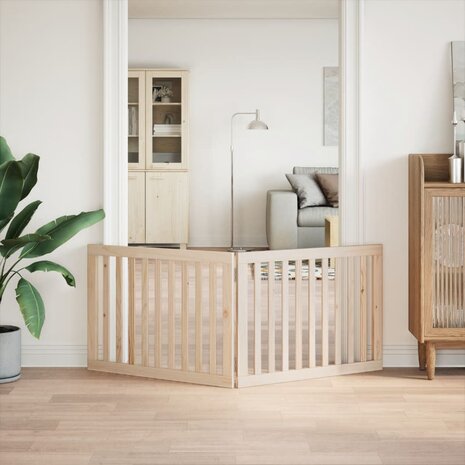 Hondenhek inklapbaar 2 panelen 160 cm populierenhout 3