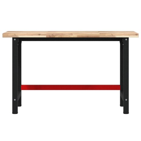 Werkbank rechthoekig 140x60x83 cm massief acaciahout 4