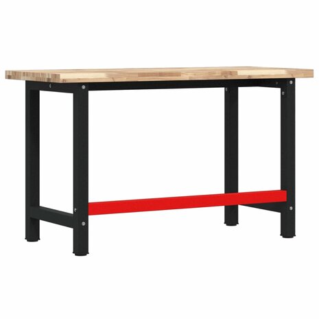 Werkbank rechthoekig 140x60x83 cm massief acaciahout 7