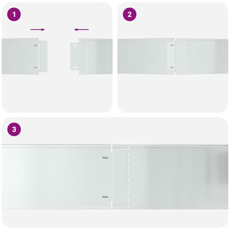 Gazonranden 10 pcs Zilver 100 x 25 x 0.07 cm 9