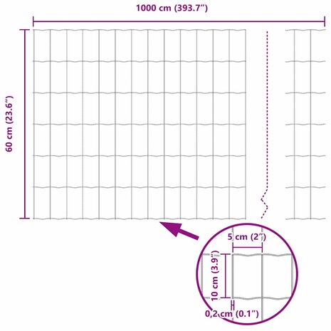 Euro Hek Groen 0.6 x 10 m PVC-gecoat ijzer 9