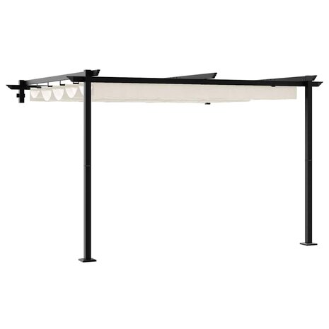 Wandgemonteerde Pergola Crème Staal 2