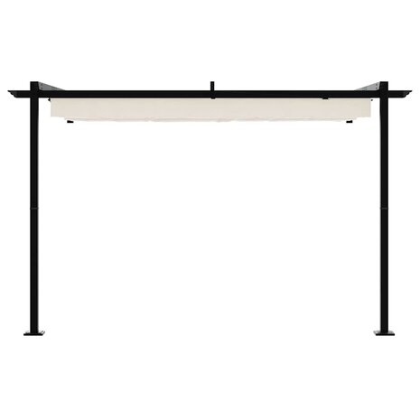 Wandgemonteerde Pergola Crème Staal 4