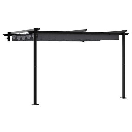 Wandgemonteerde Pergola Antraciet Staal 2