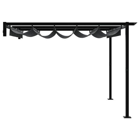 Wandgemonteerde Pergola Antraciet Staal 5
