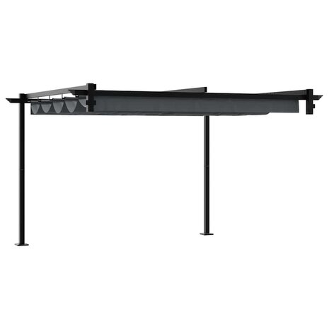 Wandgemonteerde Pergola Antraciet Staal 6