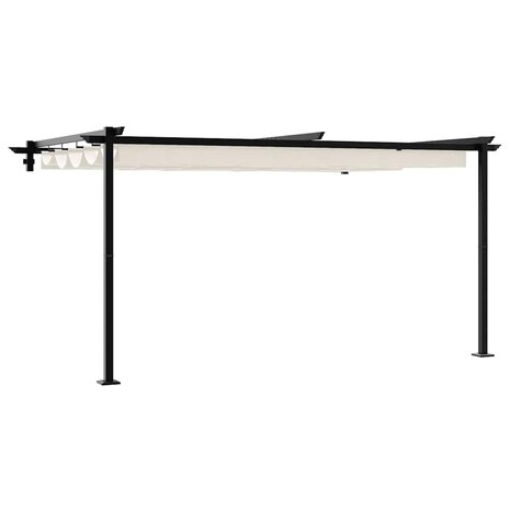 Wandgemonteerde Pergola Crème Staal 2