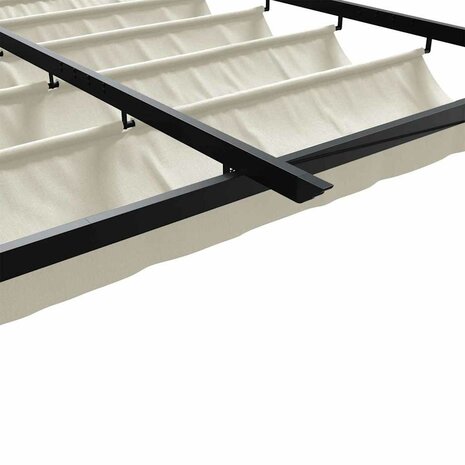 Wandgemonteerde Pergola Crème Staal 7