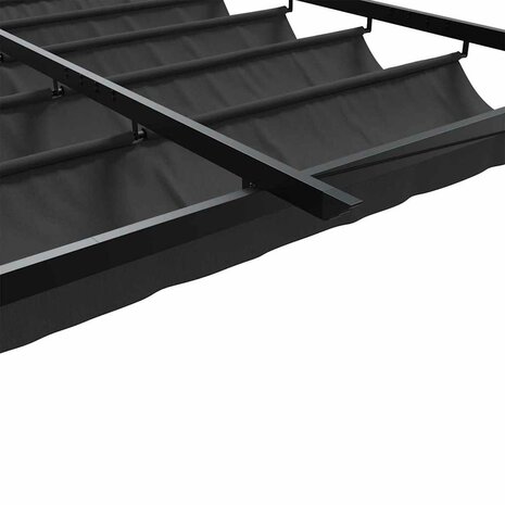 Wandgemonteerde Pergola Antraciet Staal 7