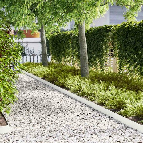 Gazonranden 10 pcs Wit 100 x 0.5 x 15 cm Staal 1