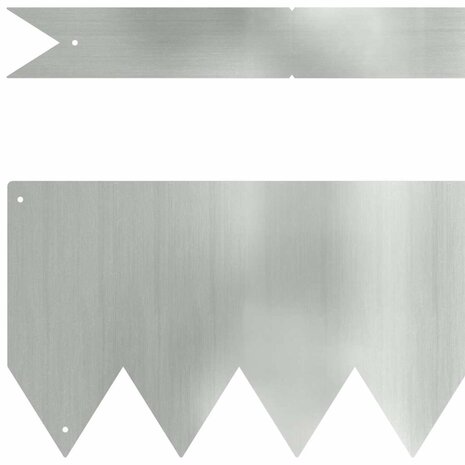 Gazonranden 10 pcs Zilver 100 x 0.5 x 15 cm 4