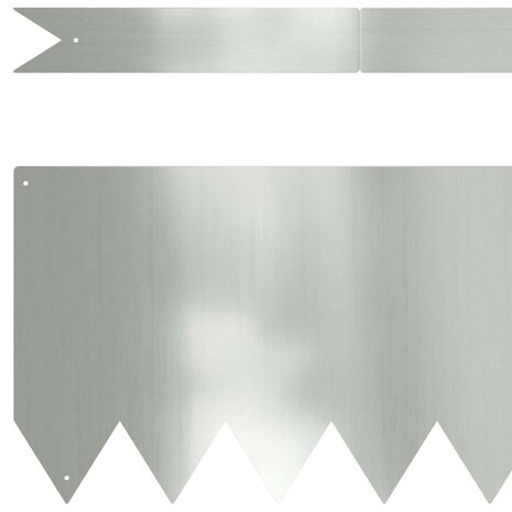 Gazonranden 10 pcs Zilver 100 x 0.5 x 20 cm 4