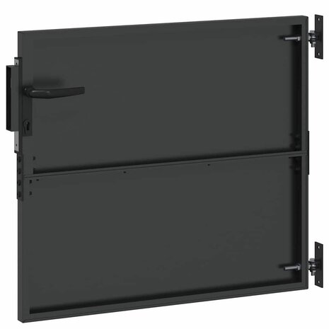 Tuinpoort met slot Zwart 105 x 100 cm Poedergecoat staal 6