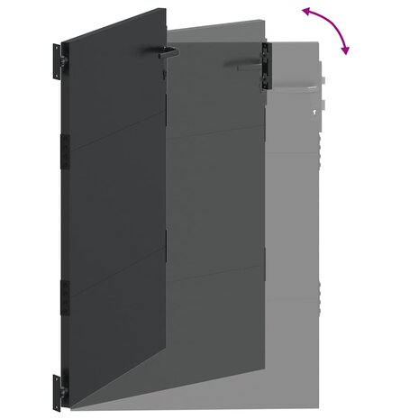 Tuinpoort met slot Zwart 105 x 125 cm Poedergecoat staal 9