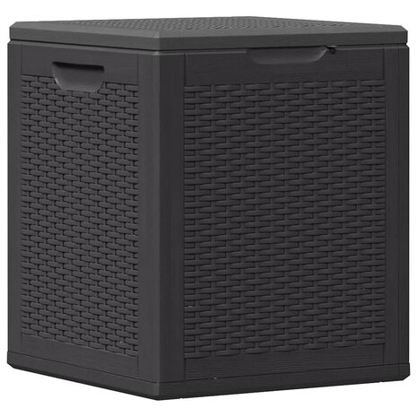 Tuinbox 90 L PP rattan zwart 2