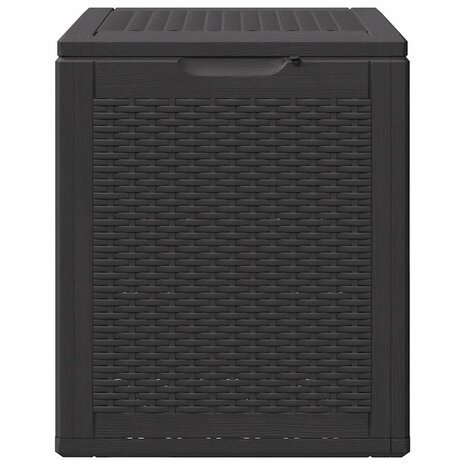 Tuinbox 90 L PP rattan zwart 3