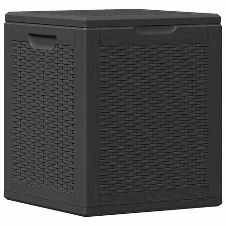 Tuinbox 90 L PP rattan zwart 6