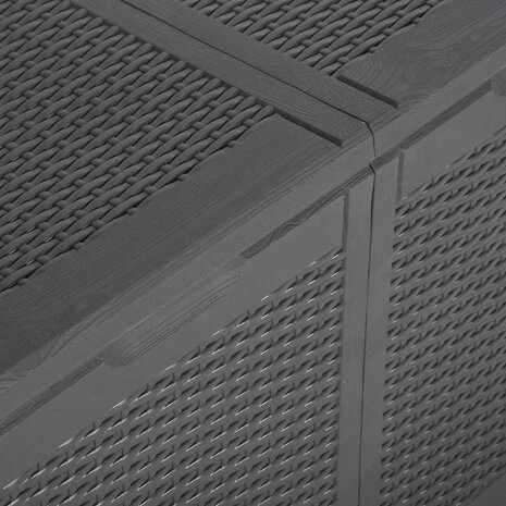 Tuinbox 180 L PP rattan zwart 7